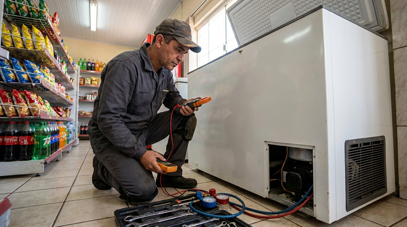 Reparo na placa eletrônica do freezer na Zona Sul de São Paulo‑SP